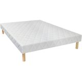 Ysmée Set bedbodem en matras pocketveren en geïntegreerd dekmatras ALTIER van DREAMEA - 140 x 190 cm L 190 cm x H 30 cm x D 140 cm