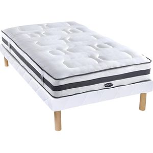 NATUREA Set bedbodem en matras pocketveren 7 vlakken en vormgeheugen AMARANTE van NATUREA - 80 x 200 cm L 200 cm x H 30 cm x D 80 cm