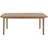 Opvouwbare tuinsalon NEMBY in acacia: uittrekbare eettafel L180/240cm + 2 fauteuils + 4 stoelen