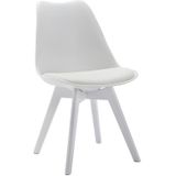 Set van 6 stoelen JODY - Polypropyleen en beukenhout - Wit L 49 cm x H 82 cm x D 57 cm
