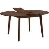 Set tafel + 4 stoelen TIFFANY - Massief beuken - Notenkleur L 150 cm x H 76 cm x D 120 cm