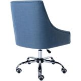 Bureaustoel - Stof - Blauw - Verstelbare hoogte - WONDIO L 56 cm x H 87 cm x D 58 cm