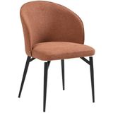 Set van 2 stoelen van stof en metaal - Terracotta - GILONA van Pascal MORABITO