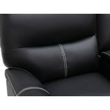 CANBY - Ruime XXL-relaxhoekbank van zwart kunstleer voor ultiem comfort en ontspanning