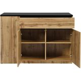 Vente-unique Keukeneiland - Zwart en Natuurlijk - 4 Plaatsen