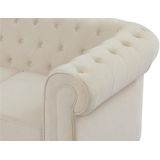 3-zitsbank van beige stof CHESTERFIELD