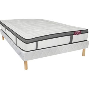 Boxspring + traagschuim matrasset - 30cm dik - 140 x 190 cm - OLIANE van DREAMEA