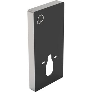 Vente-unique Decoratief voorwandsysteem voor hang-wc - Zwart - SPINOSA L 48.3 cm x H 100.35 cm x D 10.8 cm
