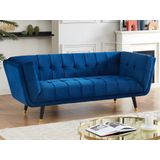 SAMANTHA II 3+1 zits fluwelen sofa - Middernachtblauw