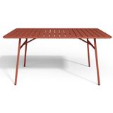 MYLIA Tuineethoek van metaal - L160 cm - Terracotta - MIRMANDE L 160 cm x H 74.5 cm x D 80 cm