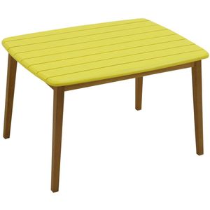 MYLIA Kindertuintafel van geel acaciahout - GOZO L 80 cm x H 50 cm x D 60 cm