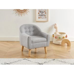 Kinderfauteuil van grijze stof - CASORLA