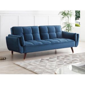 GULCAN - Slaapbank - Blauw - 100% Polyester - Verstelbare Rugleuning