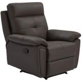 Relaxfauteuil van bruin leer VINETA