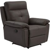 Relaxfauteuil van bruin leer VINETA