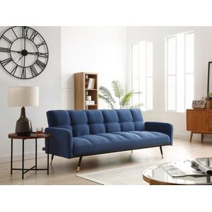 Sofa 3-Sitzer mit Schlaffunktion - Stoff - Blau - rorema