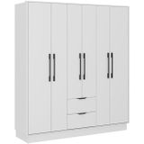 Kast met 6 deuren en 2 lades - L162 cm - Wit - FEOVA