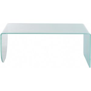 Salontafel in gehard glas - Transparant en blauw - KINAMI