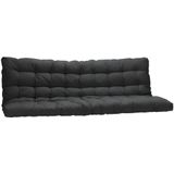 Hoogslaper 90 x 190 cm - Met uitklapbare bank - Metaal - Zilver + Zwart Futon - MODULO V