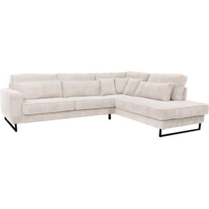 Großes Ecksofa - Ecke rechts - Cord - Beige - TESSIO von Maison Céphy
