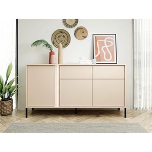 Buffet 3 deuren en 2 laden met LEDs - Beige - ELYNIA L 153.1 cm x H 81.4 cm x D 39.5 cm