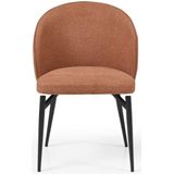 Set van 6 stoelen van stof en metaal - Terracotta - GILONA van Pascal MORABITO - van Pascal Morabito