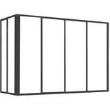 Hoekraam werkplaats van gepoedercoat aluminium - L120 x B60 x H130 cm - Zwart - BAYVIEW