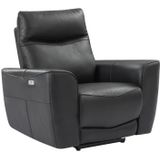 Elektrische relax-fauteuil van antracietgrijs vaarsleer DAMON