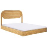 Bed – 140 x 190 cm – Rotan – Naturelkleur – FARENI