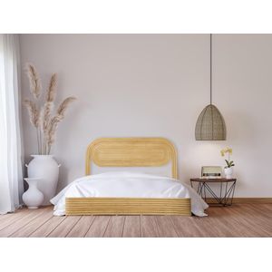 Bed – 140 x 190 cm – Rotan – Naturelkleur – FARENI