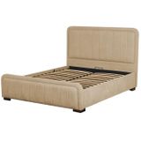 Bed met opbergruimte 160 x 200 cm - Stof - Beige + matras - SERENA II