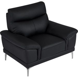 Fauteuil van zwart leer ATESSO