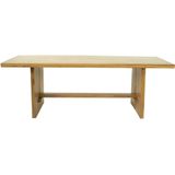 Set tafel + bank - Kleur: houtlook - LENIDA L 220 cm x H 75 cm x D 100 cm