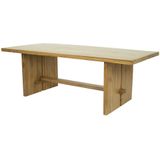 Set tafel + bank - Kleur: houtlook - LENIDA