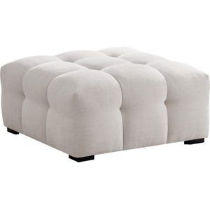 Poef van gechineerde beige stof DILOME van Pascal Morabito