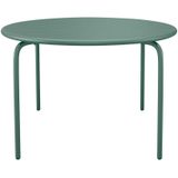 Ronde tuintafel D130 cm van metaal - Amandelgroen - MIRMANDE van MYLIA