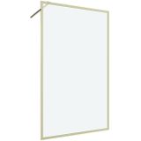 Douchewand voor inloopdouche – 120 x 200 cm – Goudkleurig – Gehard glas – AMBERI