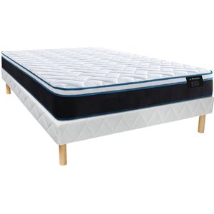 Set bedbodem + matras 160 x 200 cm met pocketveren en verfrissend vormgeheugen, dikte 23 cm - TORANO van YSMEE