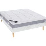 Set bedbodem + matras 140 x 190 cm met pocketveren met 7 zones, instap van latex, dikte 28 cm - DUCHESSE II van YSMEE