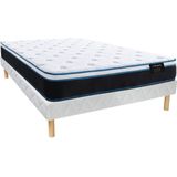 Set bedbodem + matras 140 x 190 cm met pocketveren en vormgeheugen, dikte 25 cm - SETTIMO van YSMÉE