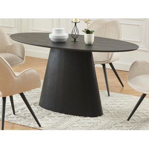 Eettafel ovaal melamine 180cm Tommy bruin ovale tafel