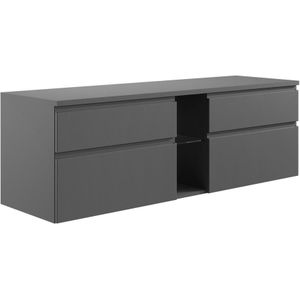 MAGDALENA II - Hangmeubel Onder Wastafel - Grijs - 150 cm - Spaanplaat