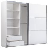 Kast met 2 schuifdeuren - L250 cm - Wit - ANIAMA L 250 cm x H 215 cm x D 65 cm