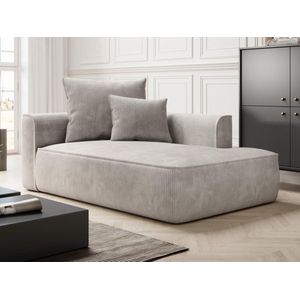 Beliani - LE CRAU - Chaise longue - Oranje - Rechtszijdig - Fluweel