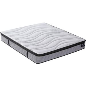 Matras 140 x 190 cm met pocketveren en ingebouwd dekmatras van 25 cm - ANYLA van YSMÉE