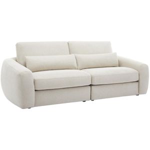 Vente-unique - Sofa 3-Sitzer - Stoff - Beige - gusana