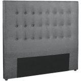 Gecapitonneerd hoofdbord 180 cm - Stof - Grijs - FRANCESCO