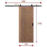 Schuifdeur - Natuurlijk Donker - MDF/Kersenhout - Enkele Deur