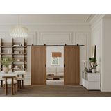 Schuifdeur - Natuurlijk Donker - MDF/Kersenhout - Inclusief Handvat