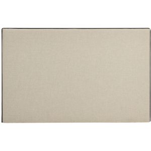 Hoofdbord met afneembare hoes 150 cm - Katoen en linnen - Beige en zwart - CHESMA